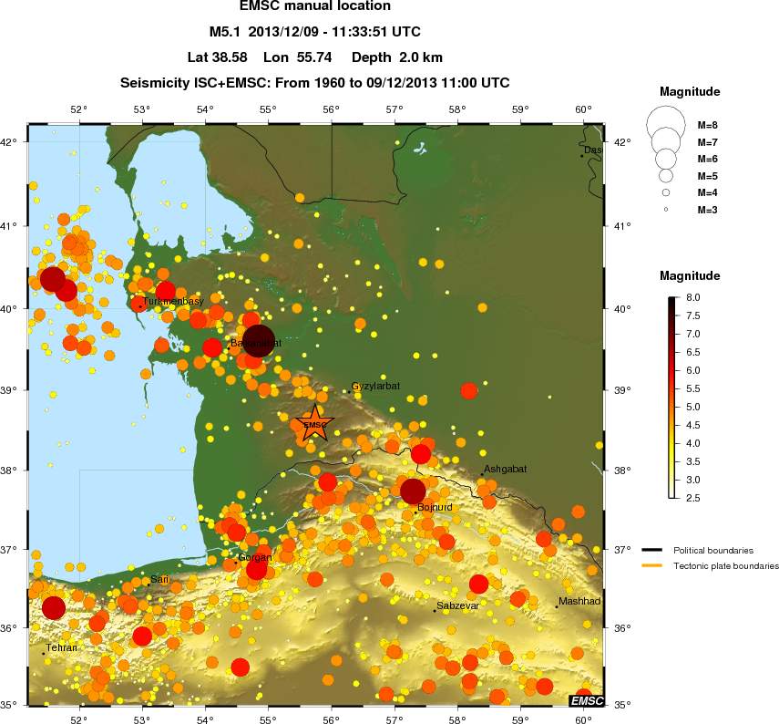 regional magnitude historical seismicity
