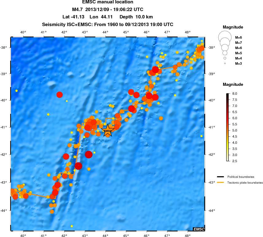 regional magnitude historical seismicity