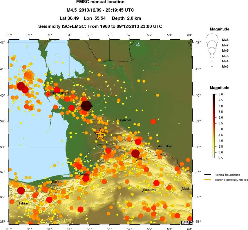 regional magnitude historical seismicity
