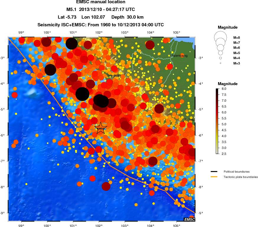 regional magnitude historical seismicity