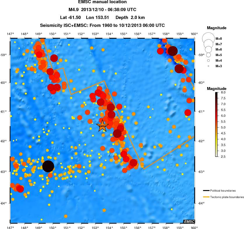regional magnitude historical seismicity