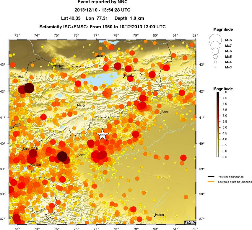 regional magnitude historical seismicity