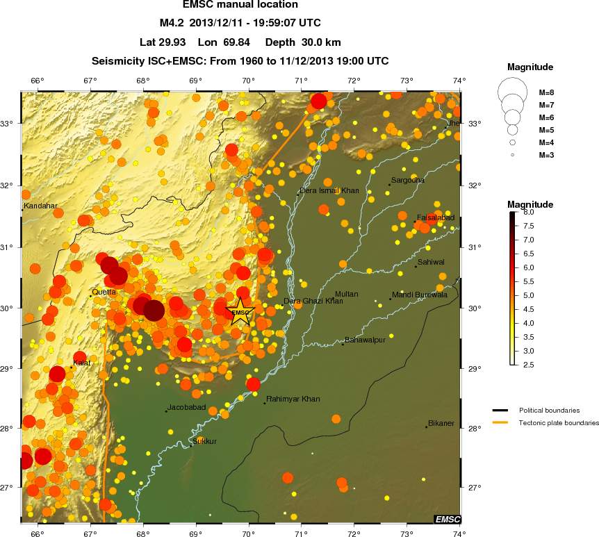 regional magnitude historical seismicity