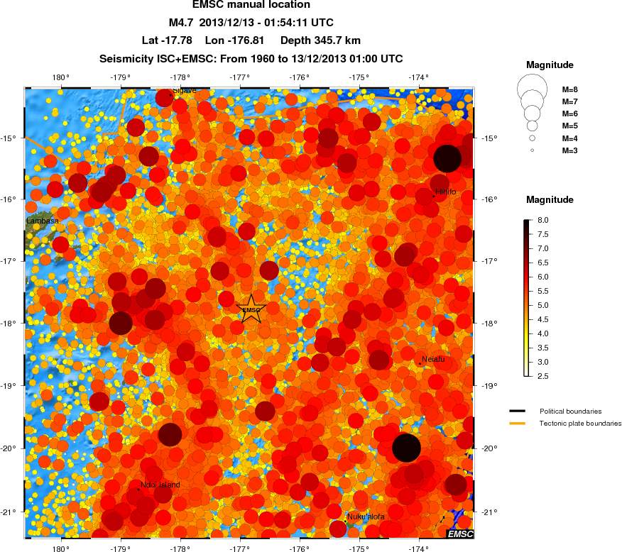 regional magnitude historical seismicity