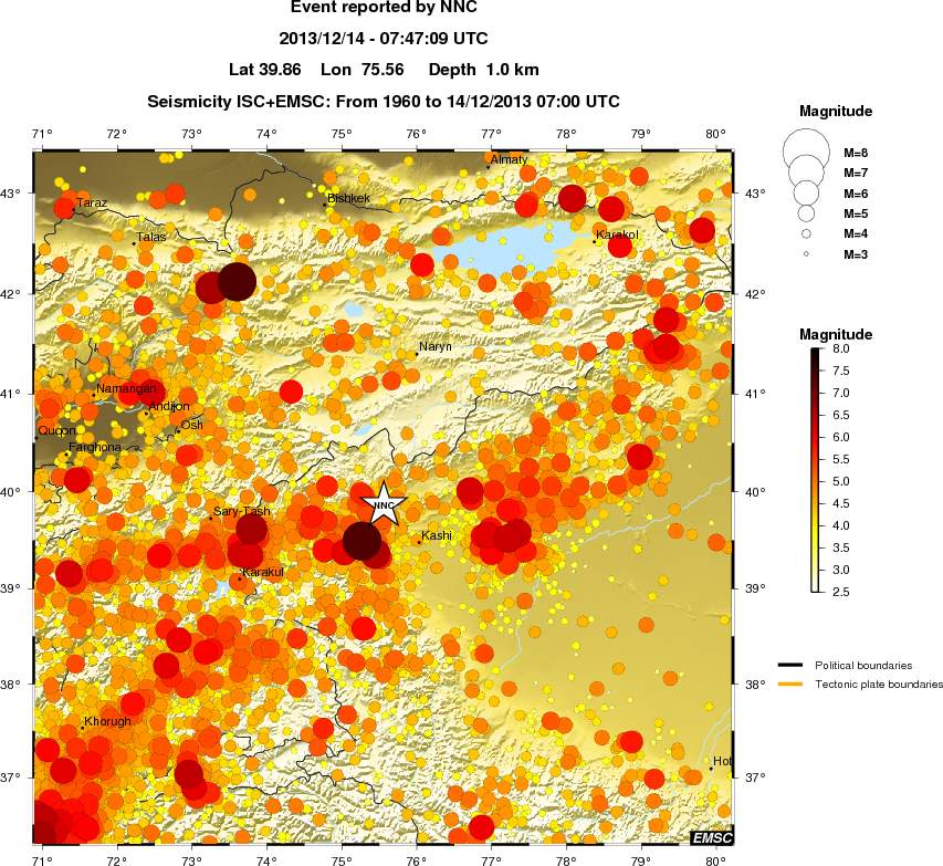 regional magnitude historical seismicity