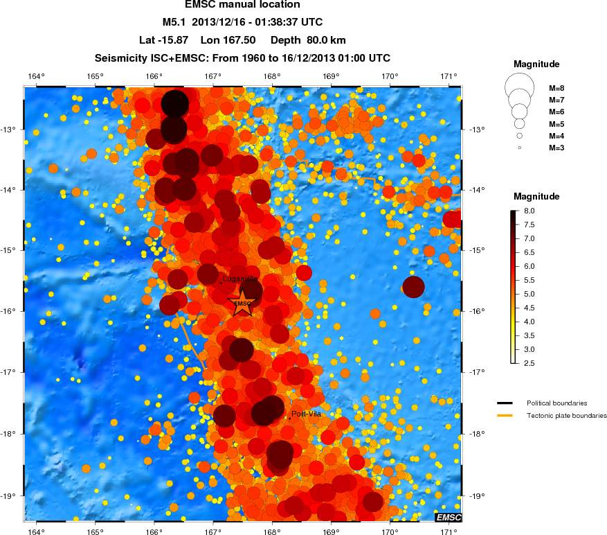 regional magnitude historical seismicity