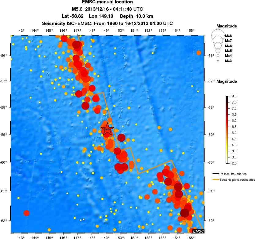 regional magnitude historical seismicity