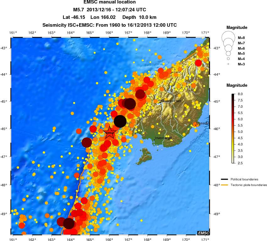 regional magnitude historical seismicity
