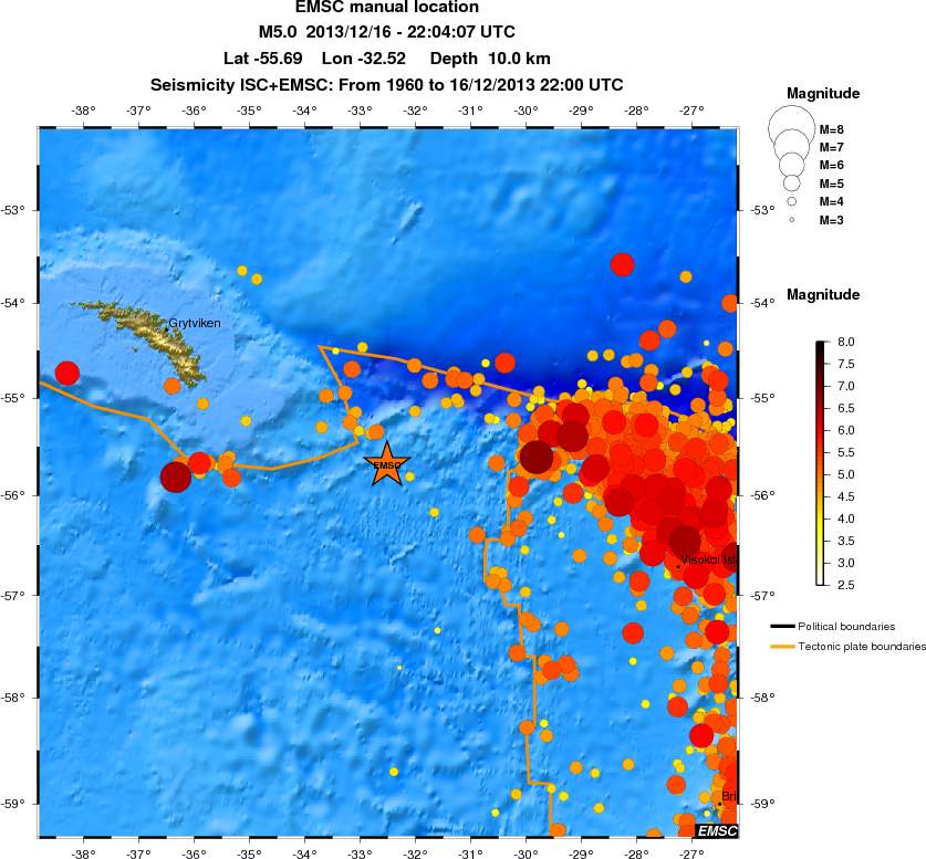 regional magnitude historical seismicity