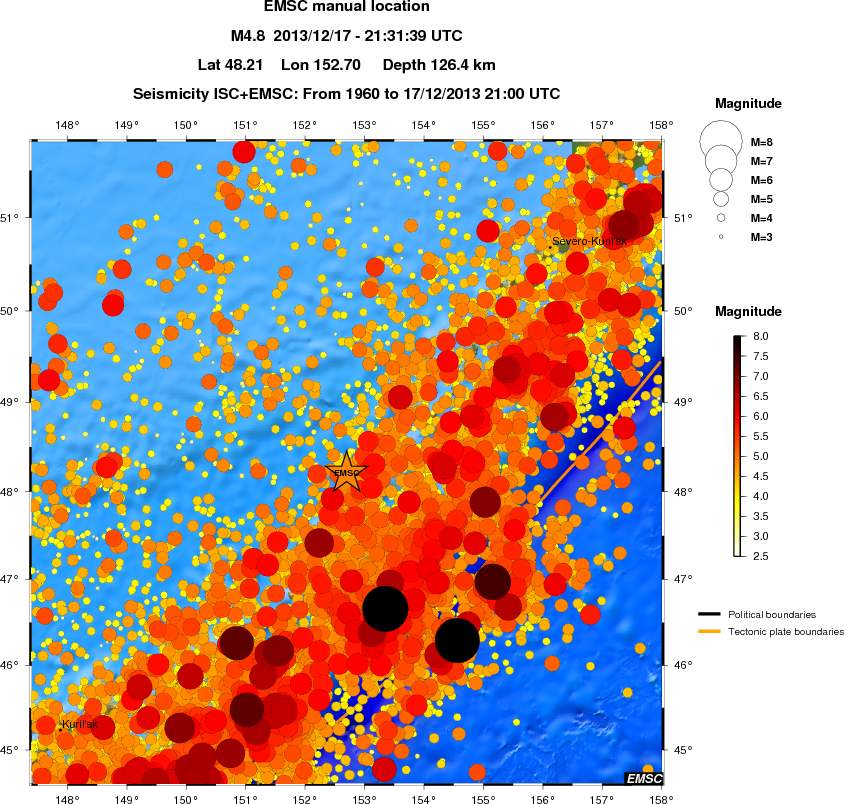 regional magnitude historical seismicity