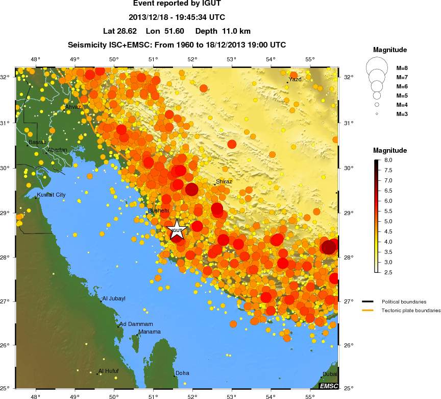 regional magnitude historical seismicity
