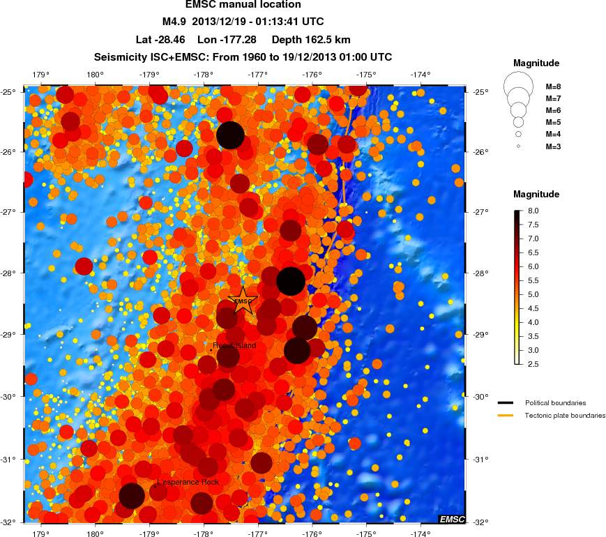 regional magnitude historical seismicity