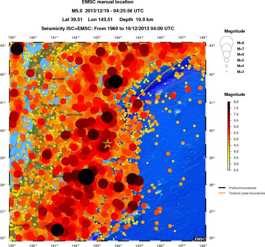 regional magnitude historical seismicity