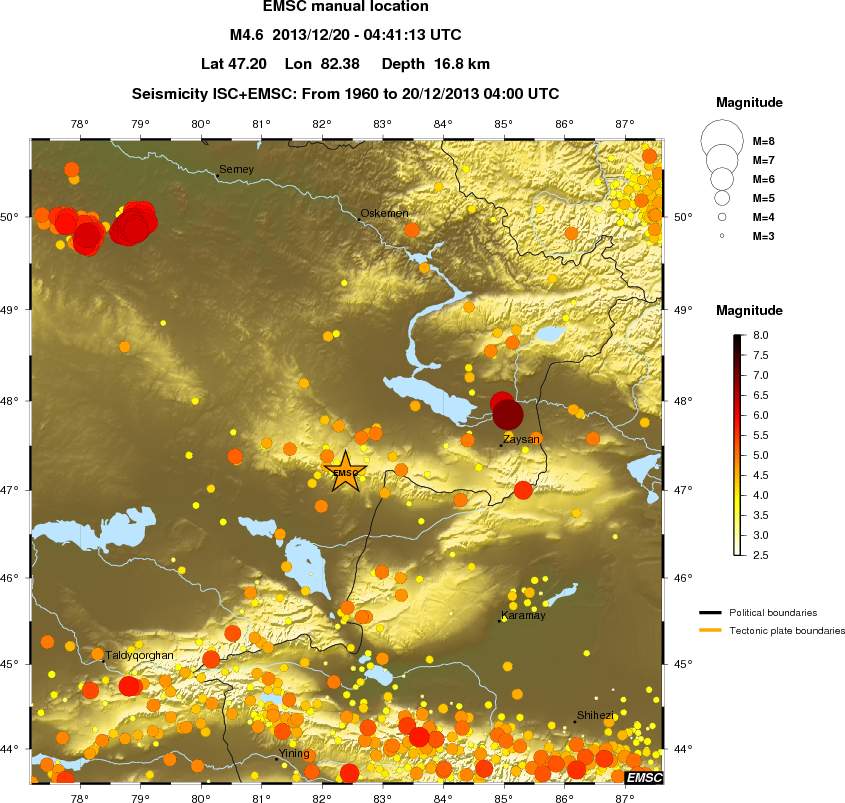 regional magnitude historical seismicity