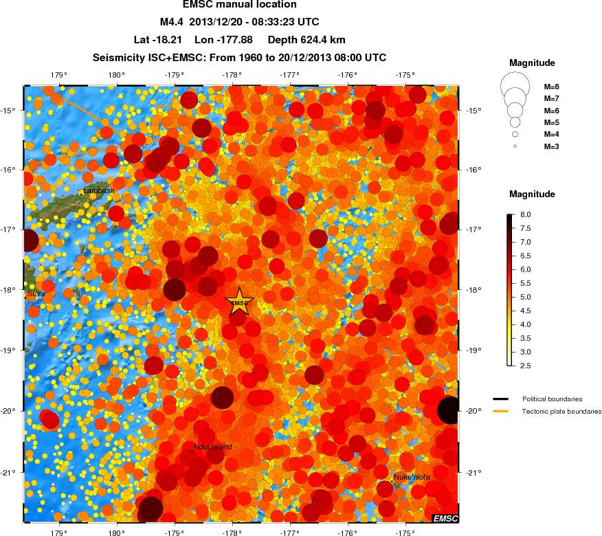 regional magnitude historical seismicity