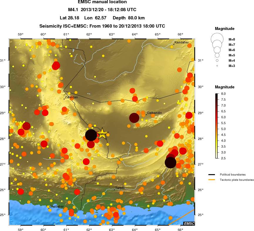 regional magnitude historical seismicity