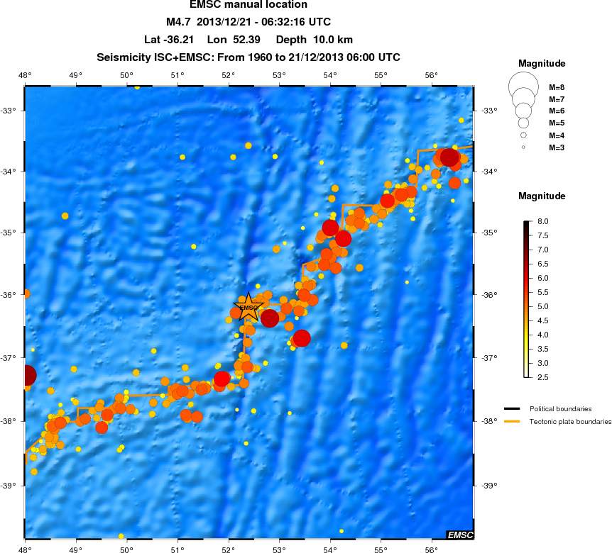 regional magnitude historical seismicity