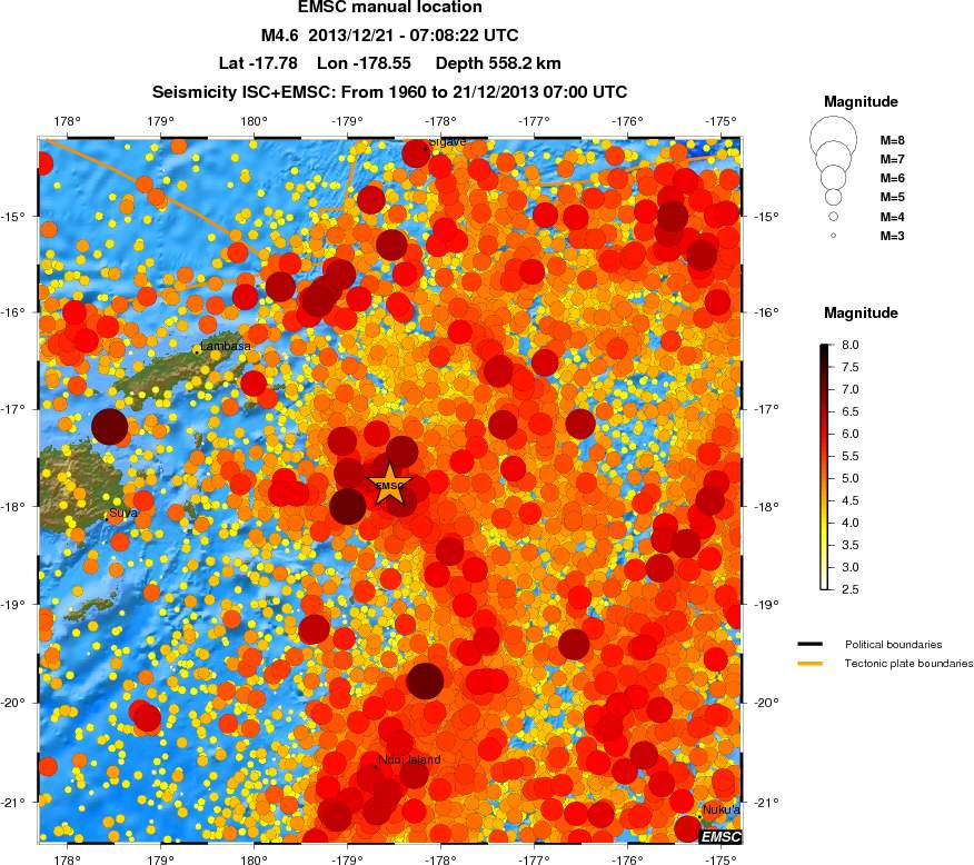 regional magnitude historical seismicity