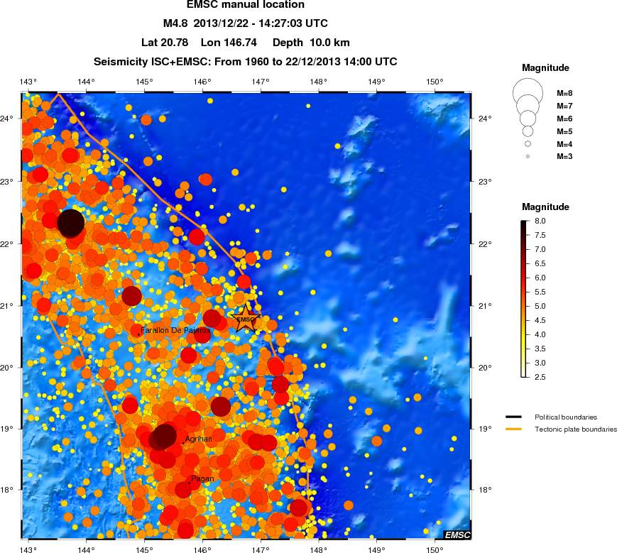regional magnitude historical seismicity