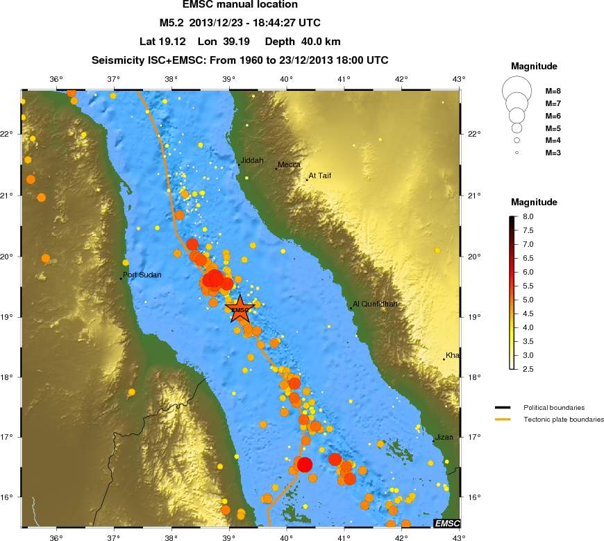 regional magnitude historical seismicity