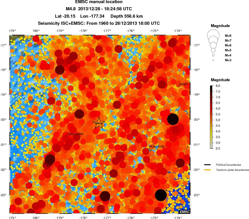 regional magnitude historical seismicity