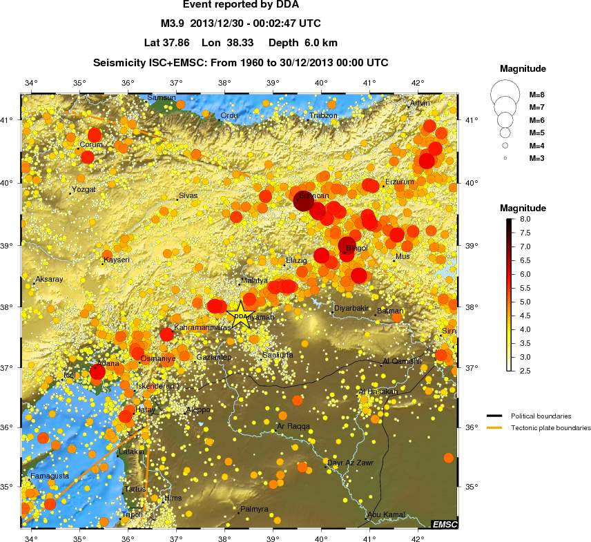 regional magnitude historical seismicity