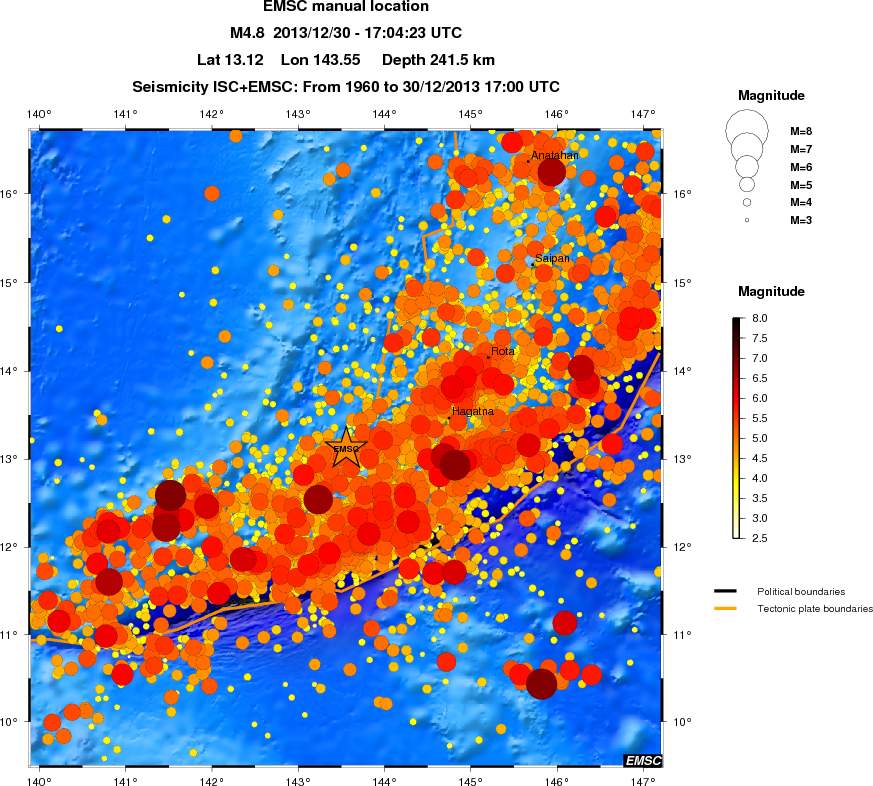 regional magnitude historical seismicity