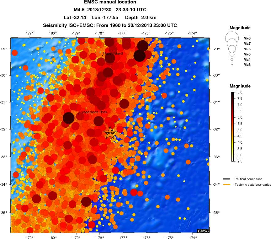 regional magnitude historical seismicity