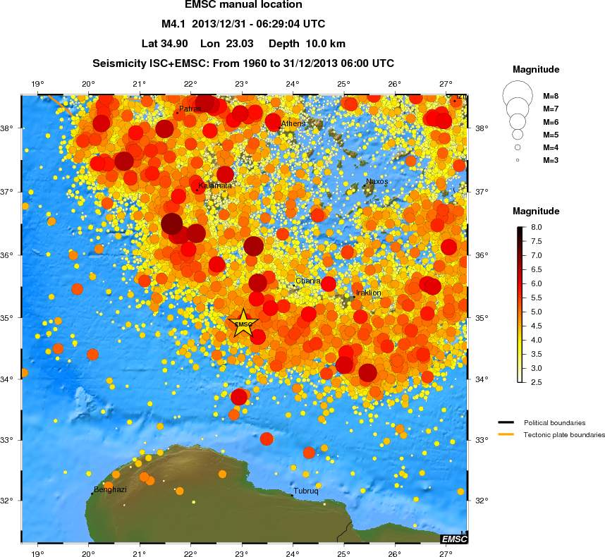 regional magnitude historical seismicity