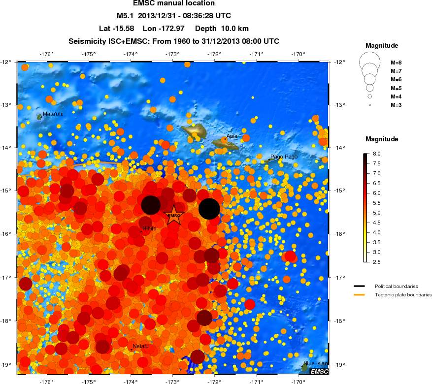 regional magnitude historical seismicity
