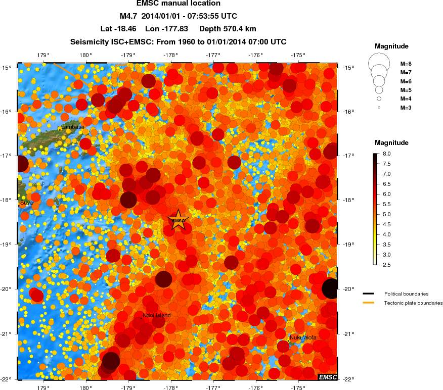 regional magnitude historical seismicity