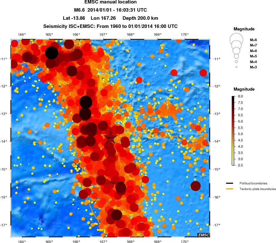 regional magnitude historical seismicity