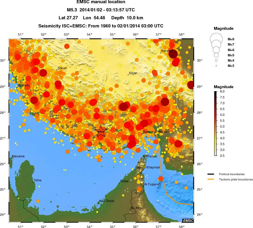 regional magnitude historical seismicity