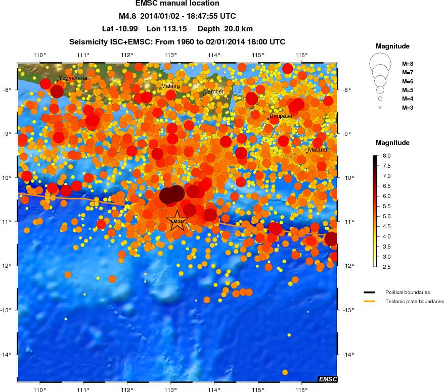 regional magnitude historical seismicity