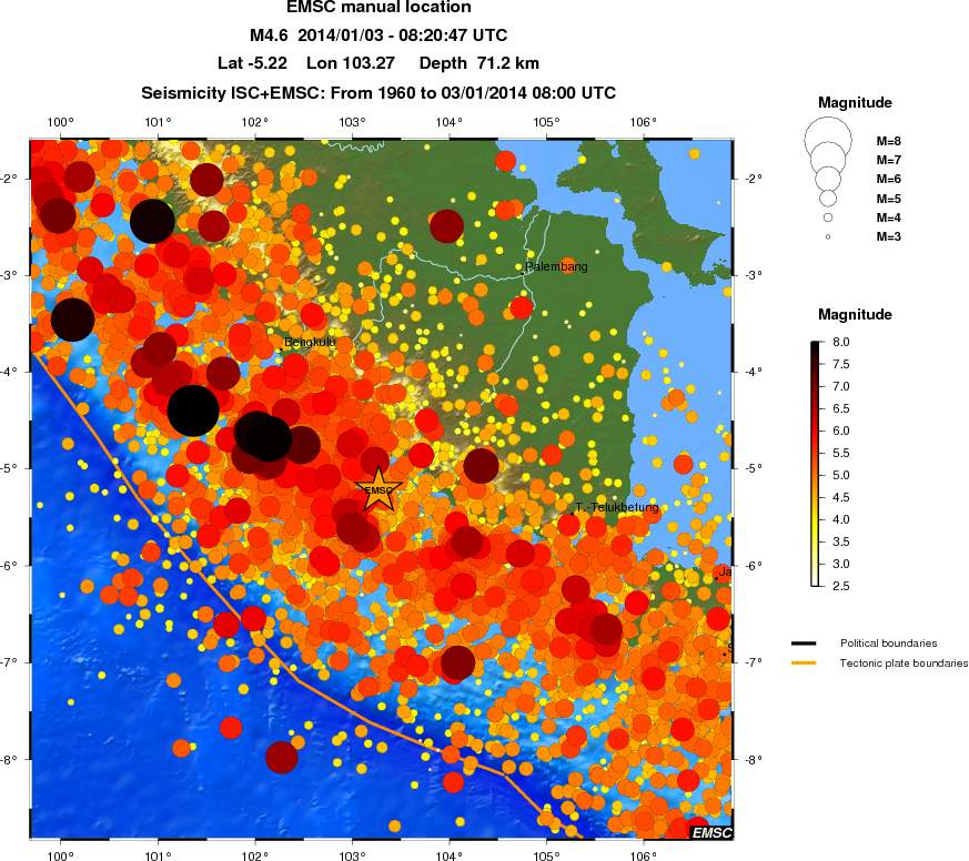 regional magnitude historical seismicity
