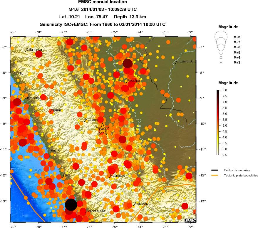 regional magnitude historical seismicity