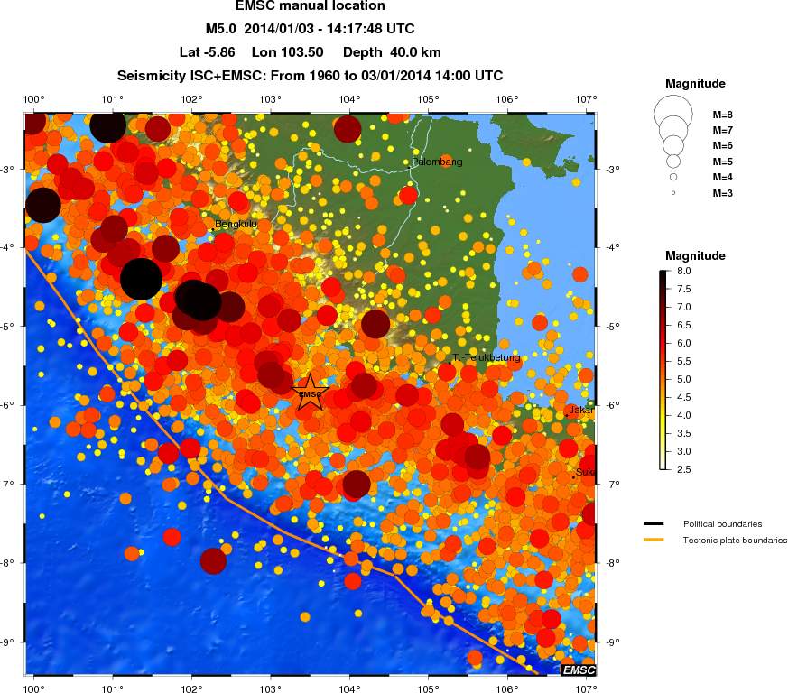 regional magnitude historical seismicity