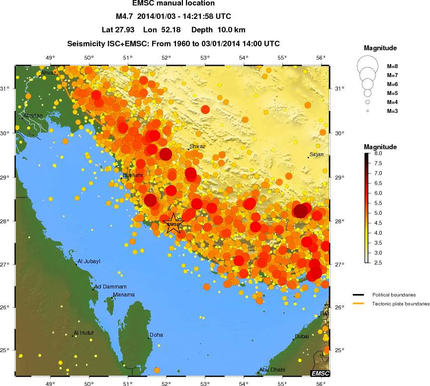 regional magnitude historical seismicity