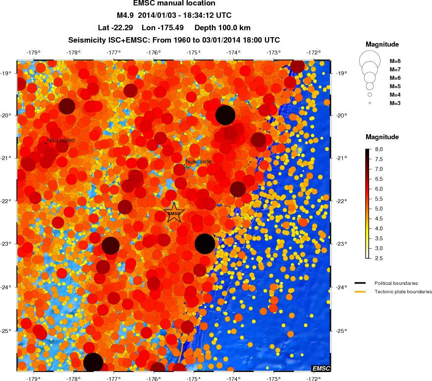 regional magnitude historical seismicity