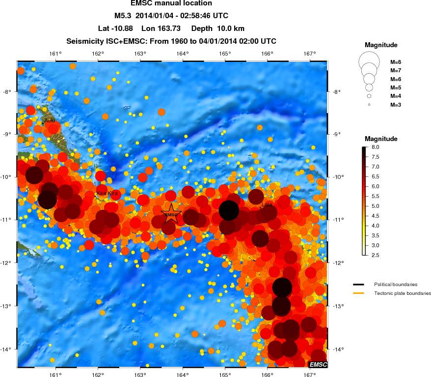 regional magnitude historical seismicity
