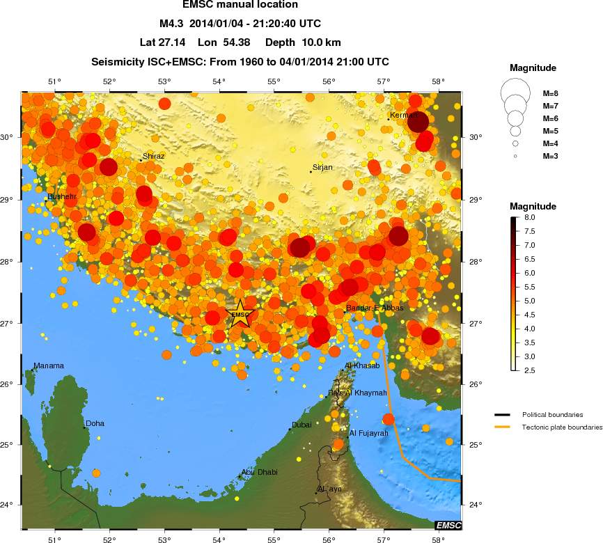 regional magnitude historical seismicity