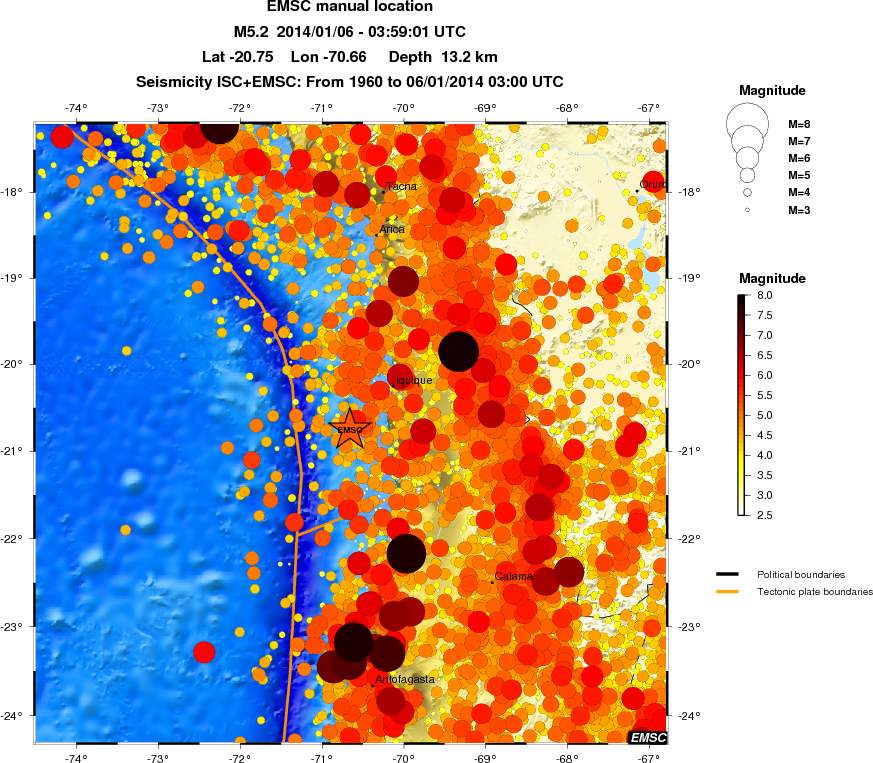 regional magnitude historical seismicity