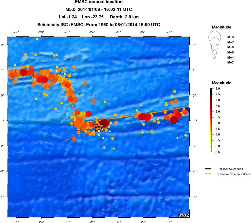 regional magnitude historical seismicity