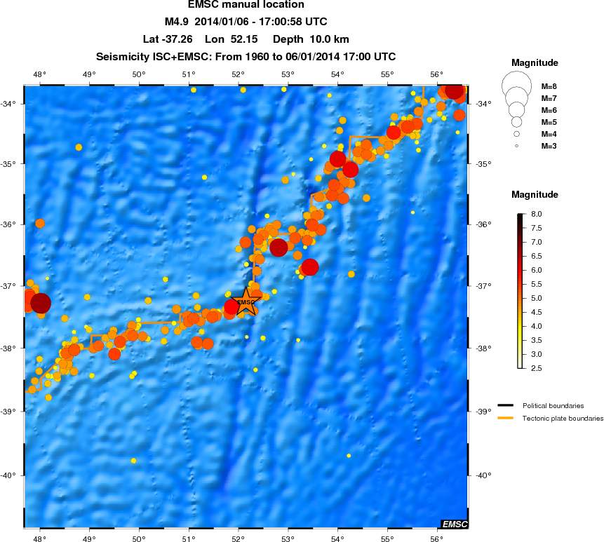 regional magnitude historical seismicity