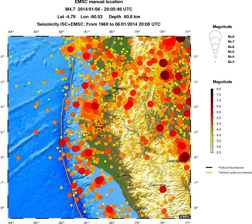 regional magnitude historical seismicity