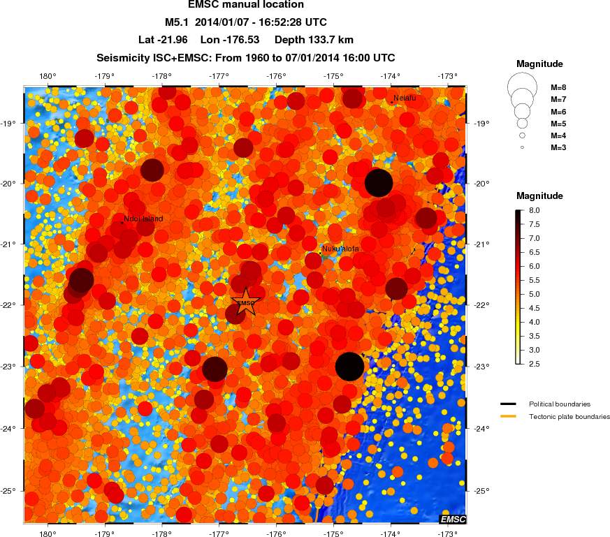 regional magnitude historical seismicity