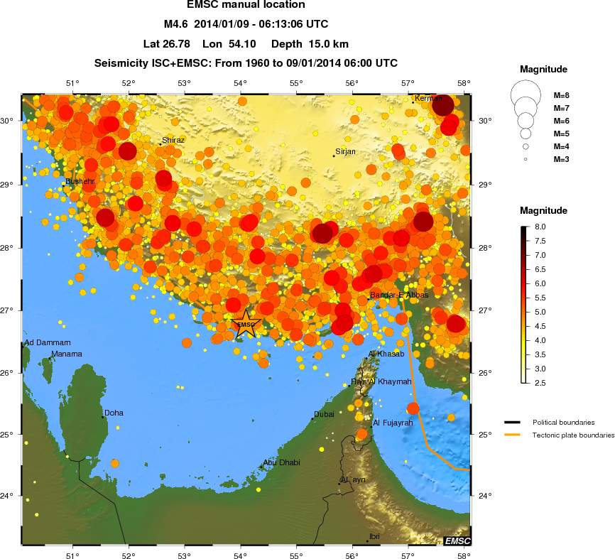 regional magnitude historical seismicity