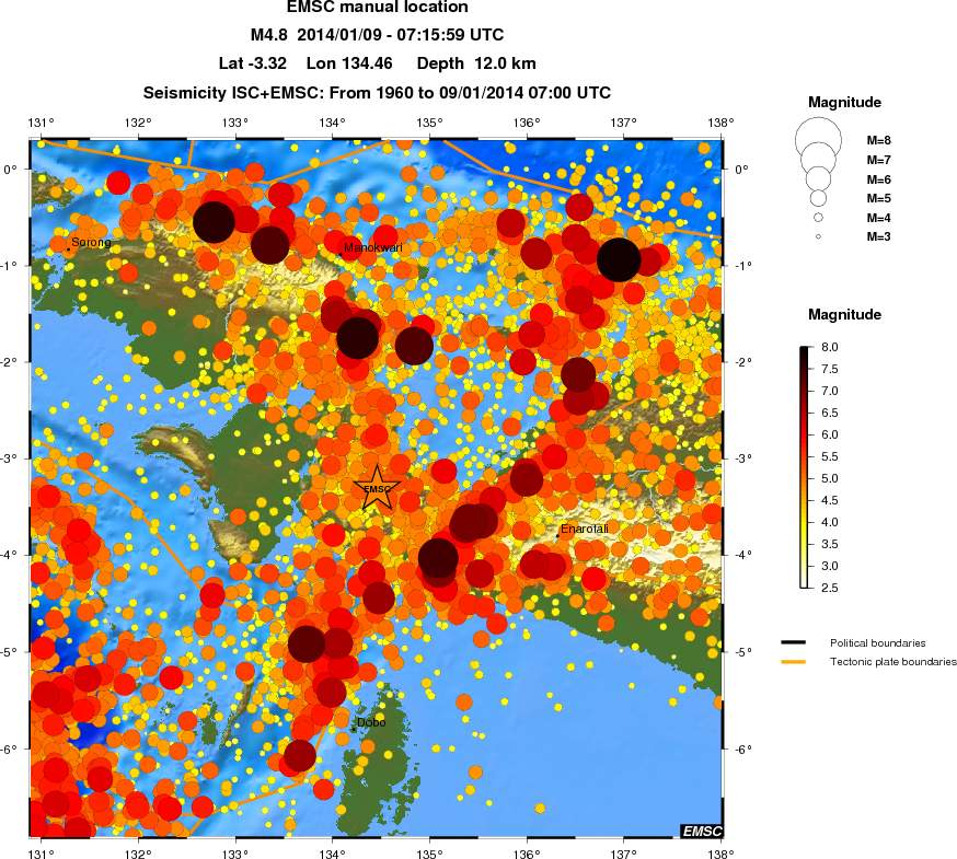 regional magnitude historical seismicity