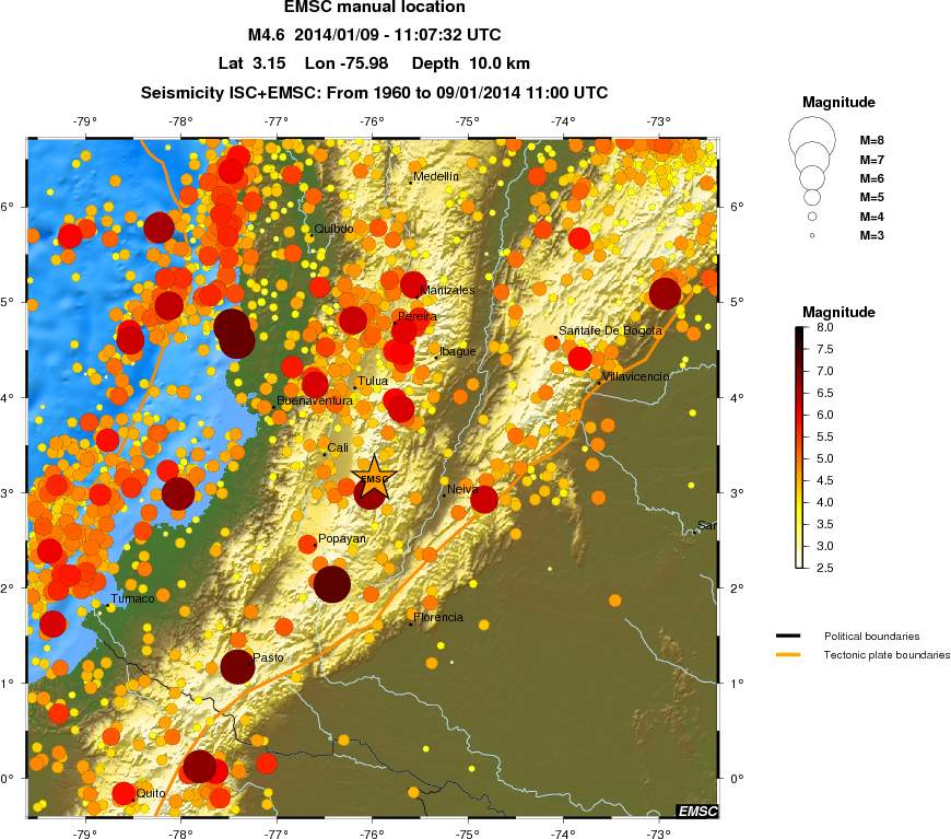 regional magnitude historical seismicity