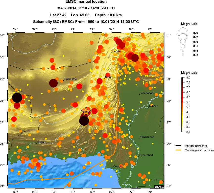 regional magnitude historical seismicity